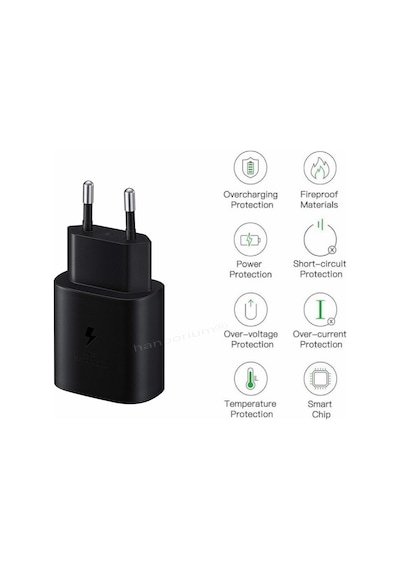 Samsung Galaxy A72 Uyumlu Android Type-C Ultra Hızlı Şarj Cihazı / Şarj Aleti 22.5W 3.0 Amper (Şarj Başlığı Adaptör)