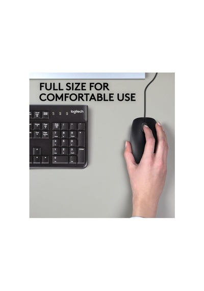 B110 Kablolu Usb Fare, Sessiz Tuşlar, Tam Boyutlu Konforlu Tasarım, İki Elle Kullanılabilir Pc/mac/laptop - Gri Kablosuz
