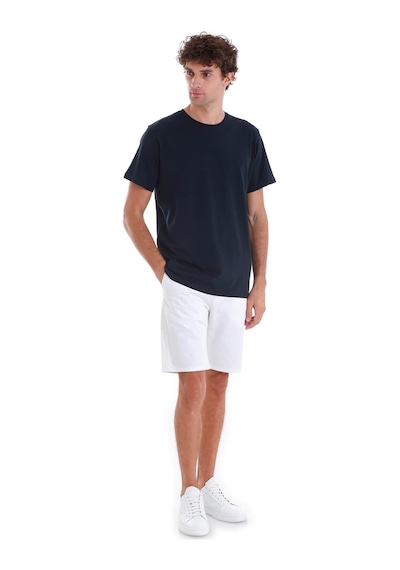 Hatemoğlu Lacivert Regular Fit Düz Pamuklu Bisiklet Yaka Triko Tişört 35102024c015 005 Lacivert