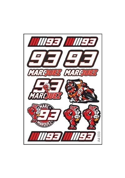 A4 Sticker 033 Tek Paket Çoklu Sticker Standart