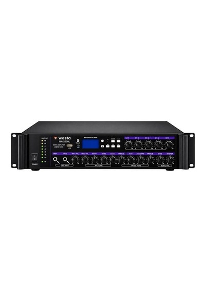 Westa Wm-2500u 500 Watt 100v-70v-8 Ohm Usb-sd-bt 6 Bölgeli Trafolu Mixer Amfi