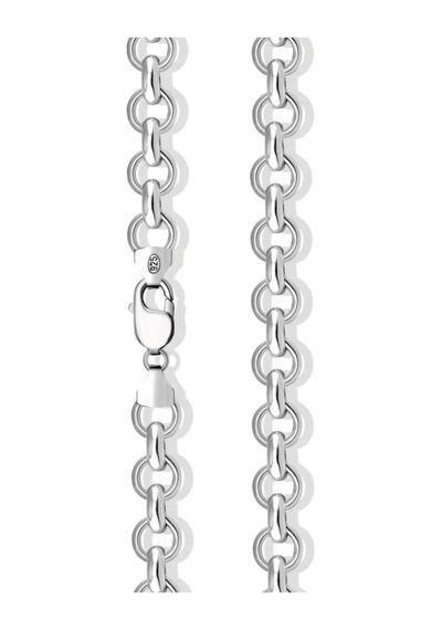 925 Ayar Gümüş Yuvarlak Model Unisex Doc Zincir Kolye 4 Mm
