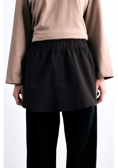 Defacto Relax Fit Yarı Elastik Bantlı Bel Poplin Tesettür Kapatıcı Parça F8527ax25smbk81 Siyah-bk81