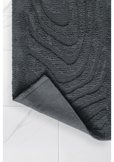 Lilly 2'li Pamuk Banyo Paspas Seti Yumuşak Dokulu Gri Yıkanabilir 60x100 + 60x50cm, Ll003g