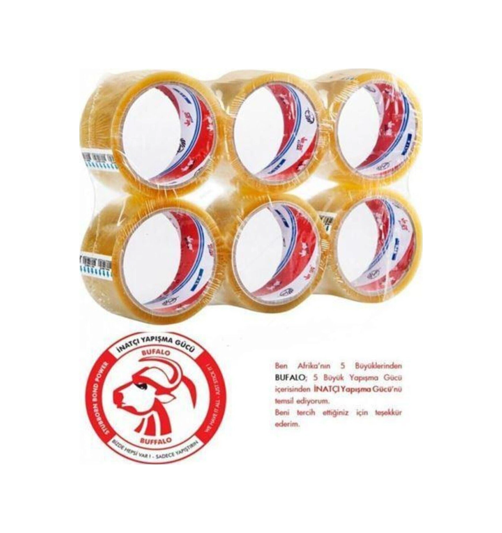 45x100 Koli Bandı Bufalo Şeffaf 6 Lı Diğer