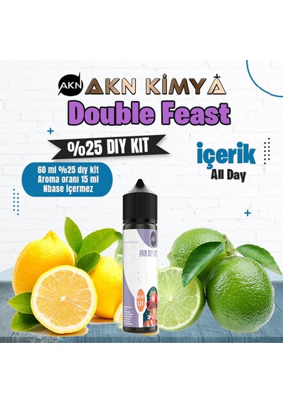 Double Feast Yoğun Dıy Kit All Day Gıda Aroması %25 Oranda Aroma İçerir Hazır Değildir 60 Ml