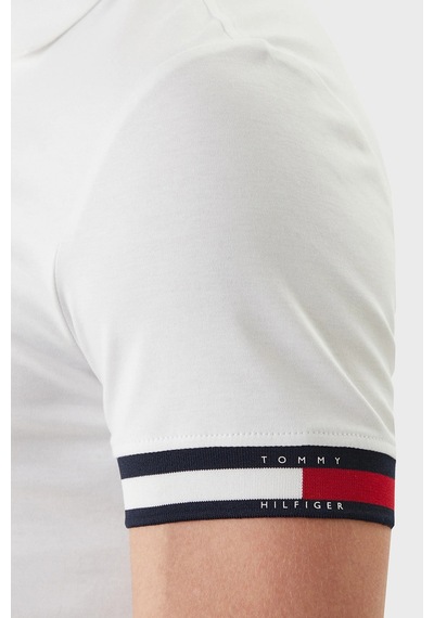 Tommy Hilfiger Erkek Polo Yaka T Shirt Mw0mw42743 Ybr Beyaz