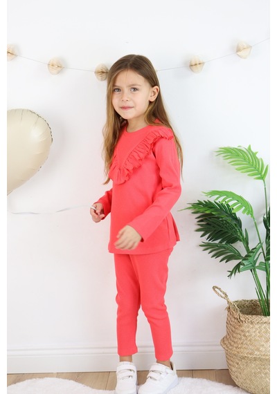 Miababy Fırfırlı İkili Takım Nar Çiçeği