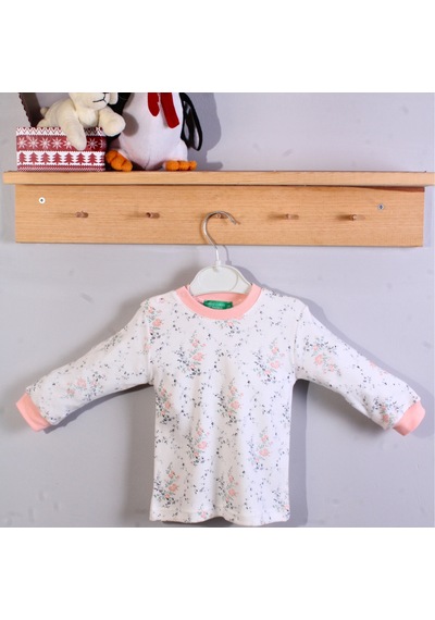 Candar Çiçek Desenli Kız Bebek Pijama Eşofman Takımı Pembe Pembe
