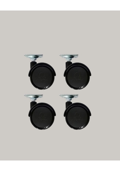 Ilkeshop Kilitsiz Mini Tekerlek Ayak 4 Cm 4 Lü Set Kolay Montaj 4 Adet