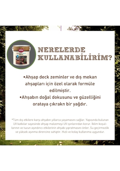 Ünlü Protect Aqua Su Bazlı Deck Yağı 0,9L
