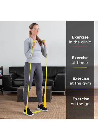 Thera-band Sarı Yumuşak Egzersiz Pilates Bandı Lastiği 1.5 M Kesme Sarı - İnce