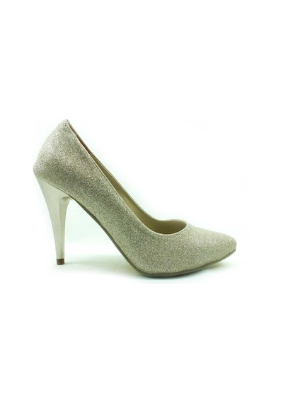 Çarıkçım Stiletto Kadın Ayakkabı Altın-Simli 61 700