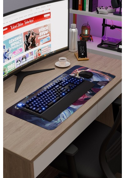 Thoma Genshin Impact Anime Oyuncu V4 - 70x30 Xl Gaming Mouse Pad Fare Altlığı