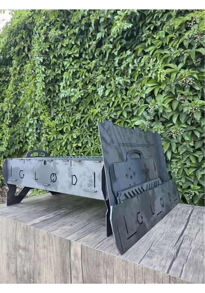 Asvera Yakut Serisi - Mangal - Demonte - Katlanır - Metal Barbekü - Fermuarlı Taşıma Çantası - 30x50 Cm