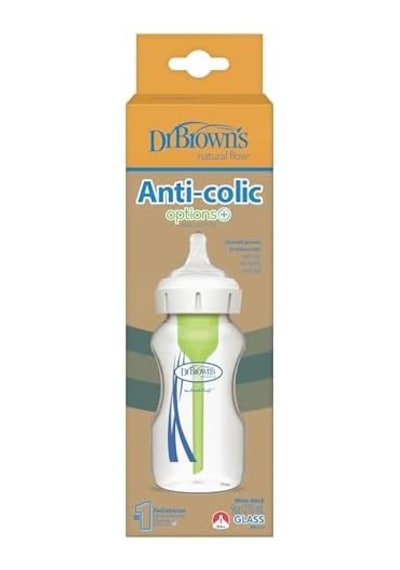 9 Oz/270 Ml Geniş Ağız Cam Biberon, Tekli Paket 91700