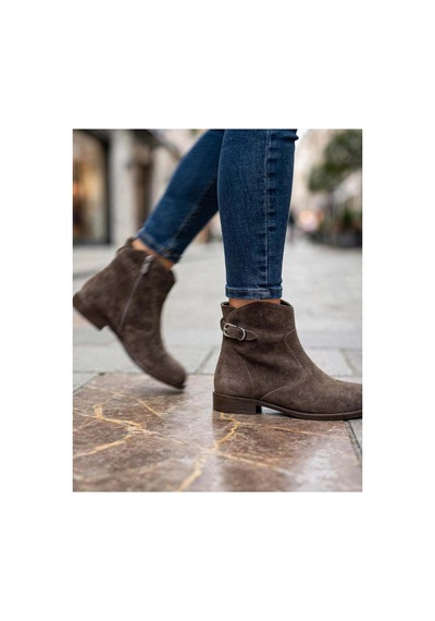 37brandshoes Taupe Süet Bilekte Bot Kahverengi Kahverengi