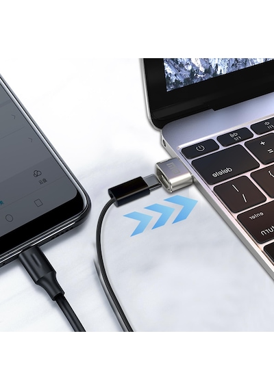 DM AD038 USB to Type-C Metal OTG Çevirici Dönüştürücü Adaptör