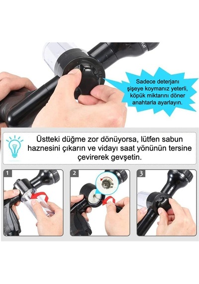 Araba Kopuk Yıkama Tabancası 8 Sprey Modu Ayarlanabilir Su Ve Kopuk Seviyesi Ergonomik Tasarım 1