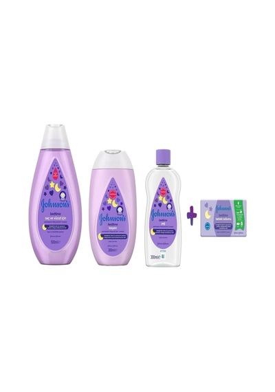 Johnson's Baby Bedtime Bebek Şampuanı 500 Ml, Losyon 300 Ml, Yağ 300 Ml, Sabun 90 Gr, 4'lü Set