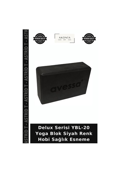 Delux Serisi Ybl-20 Yoga Blok Siyah Renk Hobi Sağlık Esneme