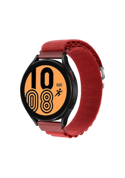 Watch 20mm Uyumlu Kr410 Kumaş Kordon - Kırmızı