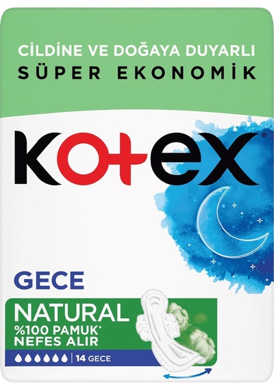KOTEX NATURAL ULTRA QUADRO GECE(14X12)