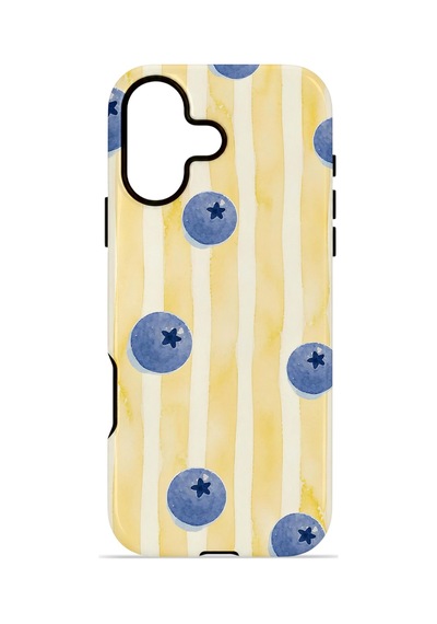 Apple iPhone Uyumlu 17 Vorian Çift Katmanlı Magsafe Kılıf Blueberry Sun Stripe