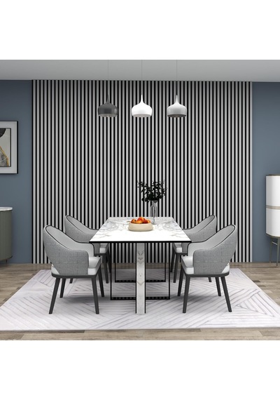Tr Akustik Mdf Duvar Paneli Akupanel Duvar Dekor Profili Ses Yalıtım Ve Dekor Çıtası 61x278 Cm Gri Diğer