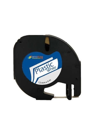 Dymo Letratag Muadil Plastik Etiket Beyaz 12MM X 4 Metre