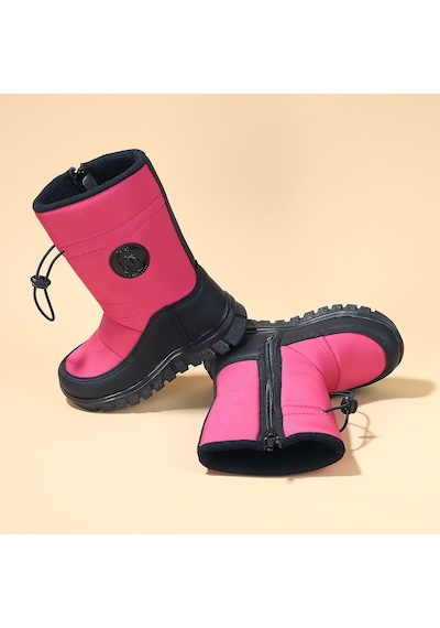 Kiko Kids Nuh Fermuarlı Kız Çocuk Kar Botu Ayakkabı Fuşya - 463944353 Fuşya