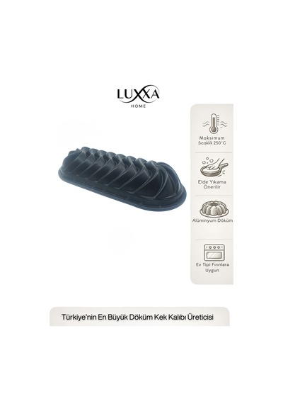 Sara Baton Döküm Kek Kalıbı 35cm Siyah Siyah