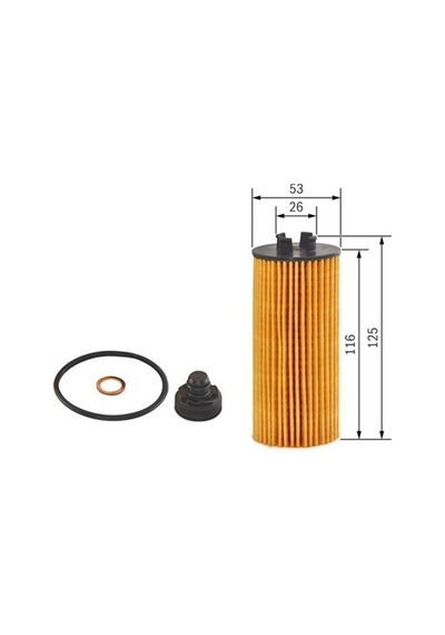Bosch Yağ Filtresi Elemanı F026407204