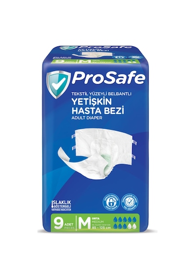 Prosafe Belbantlı Hasta Bezi Orta 9'lu 3 Adet Diğer