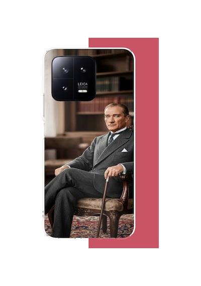 Xiaomi Mi 13 Uyumlu Atatürk6 Baskılı Silikon Kılıf Renkli
