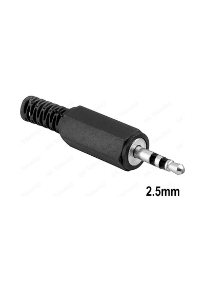 2.5mm Stereo Erkek Jak Lehim Konektörü