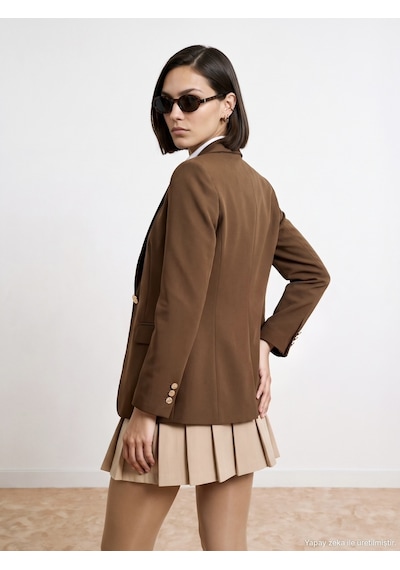 Dilvin 60816 Vücuda Oturan Blazer-kahve