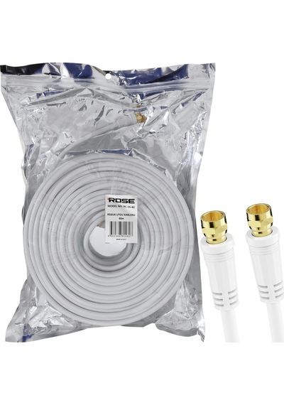 Rg6 F Konnektörlü Hazır Anten Kablo 40mt Rose Rc-24-40