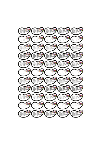 Okul Defter Etiketi Kesilmiş Numberblocks Sticker Seti İsme Özel 55 Adet Diğer
