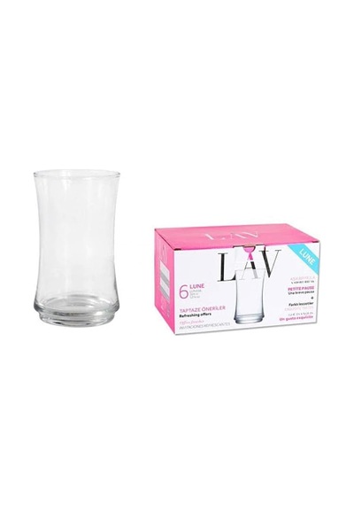 Lav Lune 6'lı Meşrubat Bardağı Açık Kırmızı