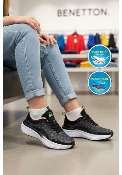 United Colors Of Benetton Bnı-11441 G Siyah-beyaz Kadın Spor Ayakkabı SİYAH-BEYAZ