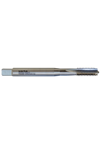 Werka Dın2182/c Hss-e Düz Makine Kılavuzları Kalın Şaft Unc3/8"x16