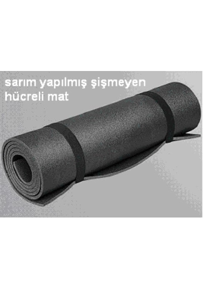 Kamp Çadır Mat 190x60x10 Cm Uyku Matı Spor Jimnastik Mat Siyah