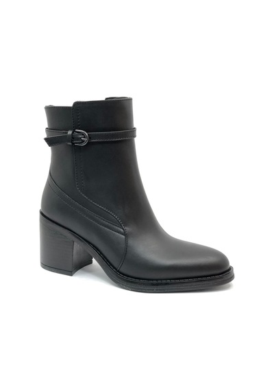 Greyder 34061 Zn Ankle Topuklu Deri Kadın Bot Siyah
