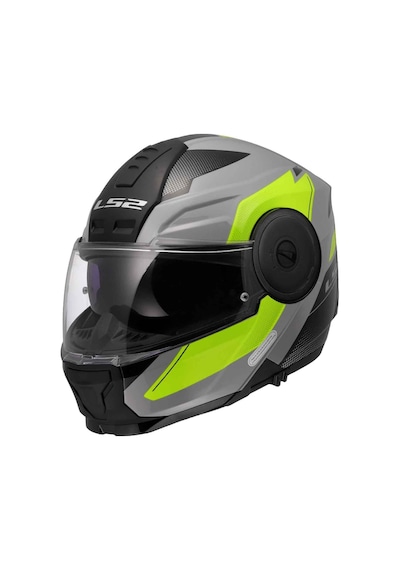 Ls2 Scope 2 Duria Çene Açılır Kask Siyah - Gri - Sarı