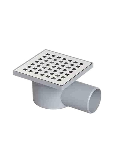 Zethome Line 10x10 Ø50 Yer Sifonu Yandan Çıkışlı Süzgeç