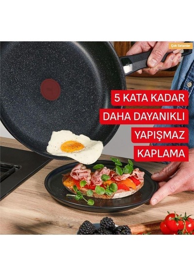 Tefal Expertise 5x Tava - 24 Cm- 2100139057 Siyah
