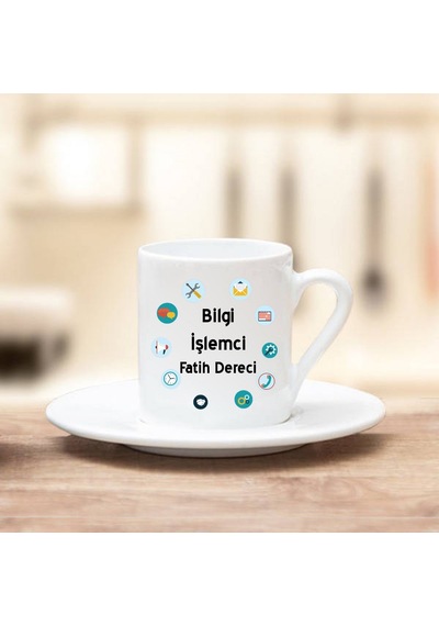 Bilgi Işlemci Hediye Türk Kahvesi Fincanı