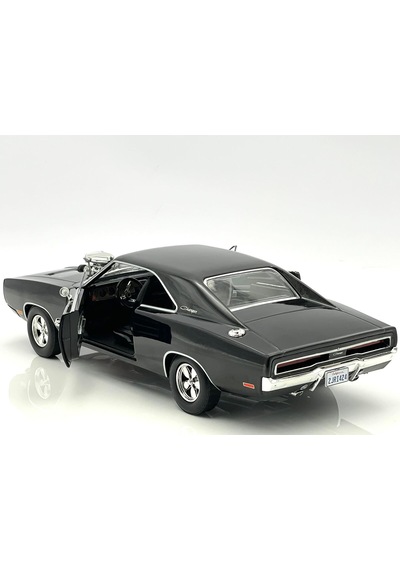 1:18 Ölçek Greenlight 1970 Dodge Charger With Blown Engine Diecast Metal Minyatür Model Araba 25cm