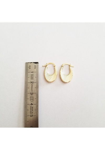Sembol Gold Damla Model Altın Küpe 14 Ayar İki Taraflı Kullanım 2.0 Cm